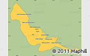 Savanna Style Simple Map of Chokwe, single color outside