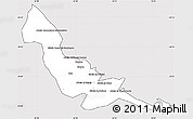 Silver Style Simple Map of Chokwe, cropped outside