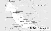 Silver Style Simple Map of Chokwe