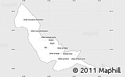 Silver Style Simple Map of Chokwe, single color outside
