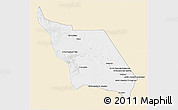 Classic Style 3D Map of Massingir, single color outside