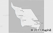 Gray 3D Map of Massingir, single color outside