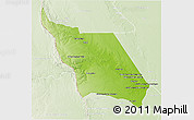 Physical 3D Map of Massingir, lighten