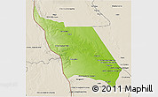 Physical 3D Map of Massingir, shaded relief outside