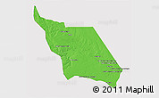 Political 3D Map of Massingir, cropped outside