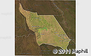 Satellite 3D Map of Massingir, darken