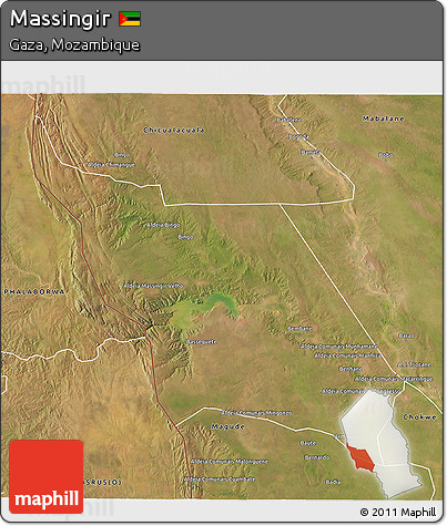 Satellite 3D Map of Massingir