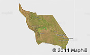 Satellite 3D Map of Massingir, single color outside