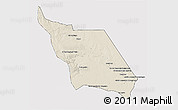 Shaded Relief 3D Map of Massingir, cropped outside