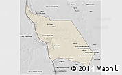 Shaded Relief 3D Map of Massingir, desaturated