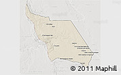 Shaded Relief 3D Map of Massingir, lighten, semi-desaturated