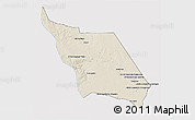 Shaded Relief 3D Map of Massingir, single color outside