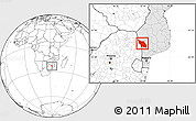 Blank Location Map of Massingir, highlighted country