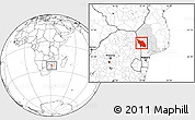 Blank Location Map of Massingir, highlighted parent region