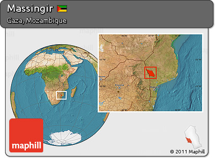 Satellite Location Map of Massingir