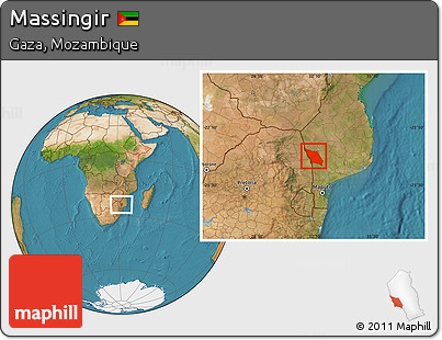 Satellite Location Map of Massingir