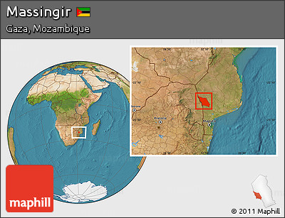 Satellite Location Map of Massingir