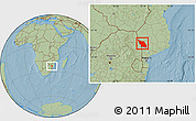 Savanna Style Location Map of Massingir, hill shading