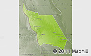 Physical Map of Massingir, semi-desaturated