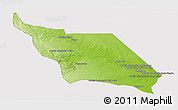 Physical Panoramic Map of Massingir, cropped outside