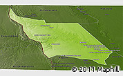 Physical Panoramic Map of Massingir, darken