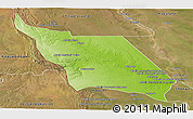Physical Panoramic Map of Massingir, satellite outside