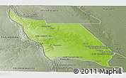Physical Panoramic Map of Massingir, semi-desaturated