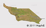 Satellite Panoramic Map of Massingir, cropped outside