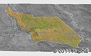 Satellite Panoramic Map of Massingir, desaturated