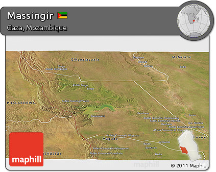 Satellite Panoramic Map of Massingir