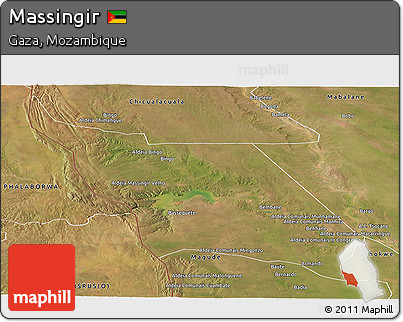 Satellite Panoramic Map of Massingir