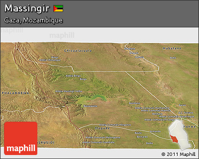 Satellite Panoramic Map of Massingir