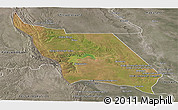 Satellite Panoramic Map of Massingir, semi-desaturated