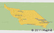 Savanna Style Panoramic Map of Massingir, single color outside