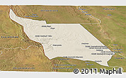 Shaded Relief Panoramic Map of Massingir, satellite outside