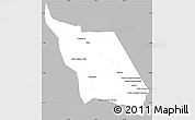 Gray Simple Map of Massingir, single color outside