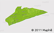 Physical 3D Map of Xai-Xai, cropped outside