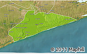 Physical 3D Map of Xai-Xai, satellite outside