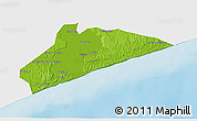 Physical 3D Map of Xai-Xai, single color outside