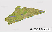Satellite 3D Map of Xai-Xai, cropped outside