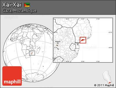 Blank Location Map of Xai-Xai