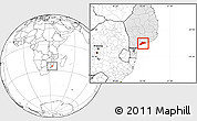 Blank Location Map of Xai-Xai, highlighted country