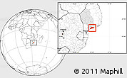 Blank Location Map of Xai-Xai, highlighted parent region