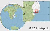 Savanna Style Location Map of Xai-Xai, highlighted country