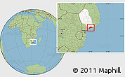 Savanna Style Location Map of Xai-Xai, highlighted parent region