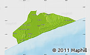 Physical Map of Xai-Xai, single color outside