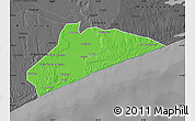 Political Map of Xai-Xai, darken, desaturated