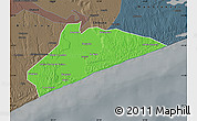 Political Map of Xai-Xai, darken, semi-desaturated