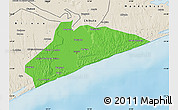 Political Map of Xai-Xai, shaded relief outside