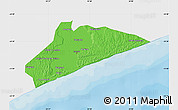 Political Map of Xai-Xai, single color outside